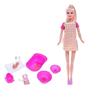 ست حمام عروسک باربی مفصلی باردار دفا لوسی Defa Lucy_اسباب بازی